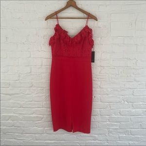 Aidan Mattox Red Cocktail Dress